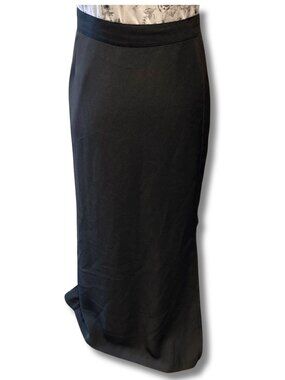 DELTA BURKE Vintage plus size long black pencil skirt ~ Y2K goth 2X XXL 3X XXXL
